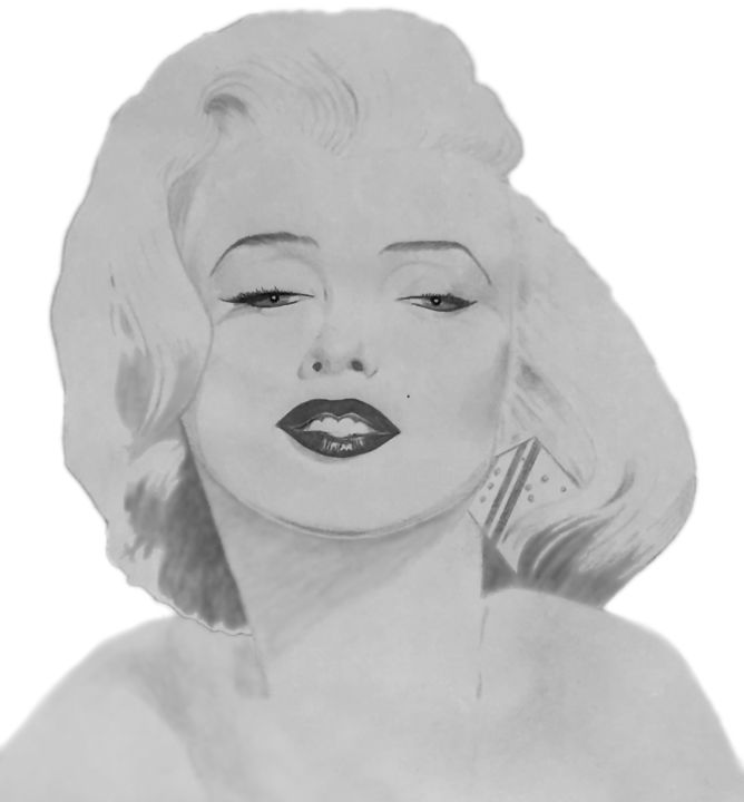 Arts numériques intitulée "Marilyn Monroe" par Paula Vinagre, Œuvre d'art originale, Peinture numérique