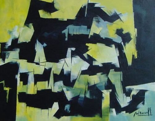 Painting titled "Arquitectura" by Paula Weiszkopf, Original Artwork