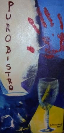 Painting titled "Puro Bistro" by Paula Weiszkopf, Original Artwork