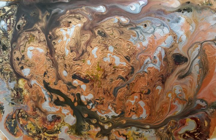 제목이 "Autumn haze"인 미술작품 Paula Abou Jaoude로, 원작, 스테인드 글라스 페인팅 플렉시글라스에 장착됨