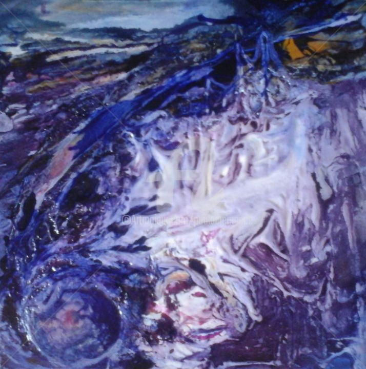 Peinture intitulée "NACRE INTRATERRESTRE" par Paula Clemence, Œuvre d'art originale,