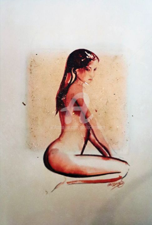 Peinture intitulée "ASIA" par Paula Clemence, Œuvre d'art originale, Encre