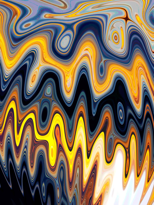 Digital Arts titled "Deep Ocean Lights #2" by Paul Amity, Original Artwork, 2D Digital Work