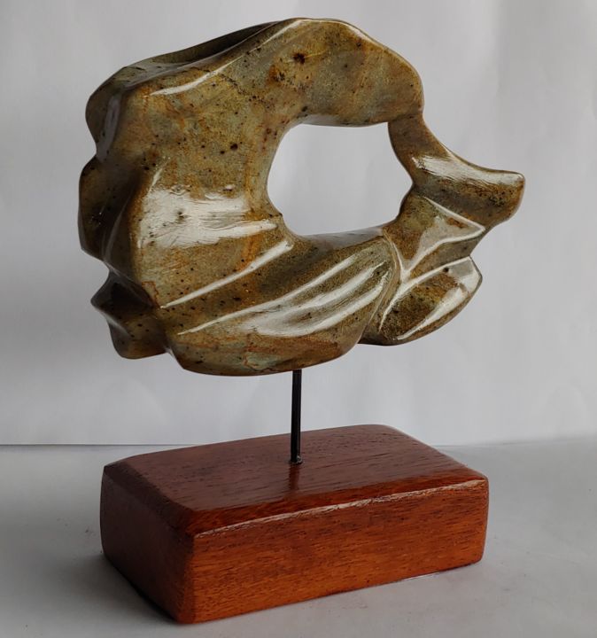 Escultura intitulada "Abstrata 9" por Leila Viana, Obras de arte originais, Pedra