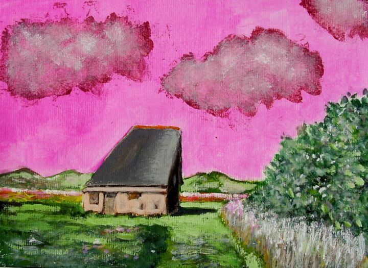 Schilderij getiteld "Noord Hollandse Lan…" door Paul Berkholst, Origineel Kunstwerk