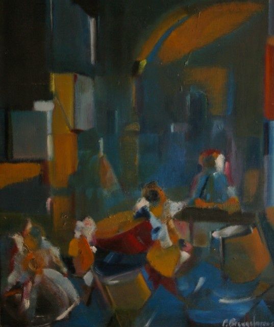 Painting titled "Jazz and Architectu…" by Paul Breugelmans, Original Artwork