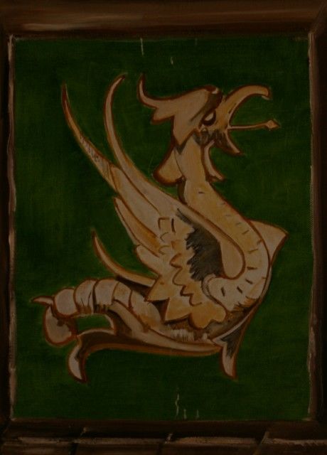 Schilderij getiteld "Aigle escargot" door Paul Breugelmans, Origineel Kunstwerk