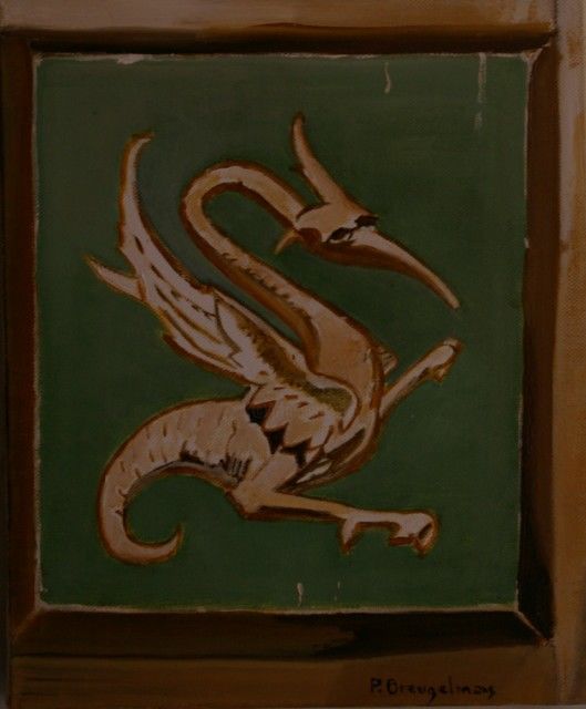 Painting titled "Oiseau lyre" by Paul Breugelmans, Original Artwork