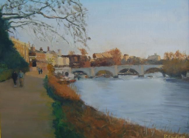 Painting titled "The Bridge at Richm…" by Paul Cowling, Original Artwork