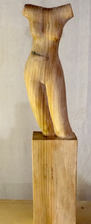 Sculpture titled "Nu" by Paul Crochat, Original Artwork, Wood