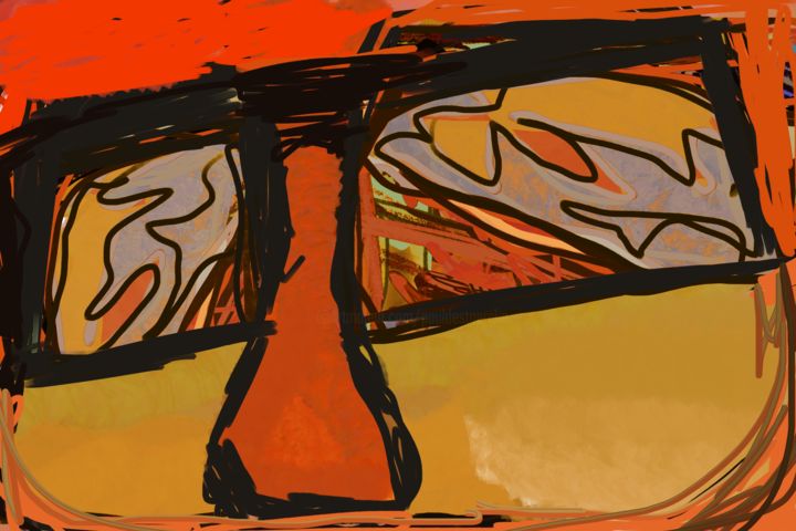 Arte digital titulada "reflection in sungl…" por Paul Destaercke, Obra de arte original, Pintura Digital