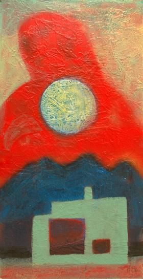 Painting titled "Bad Moon" by Paul Freidin, Original Artwork