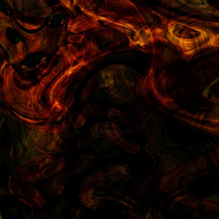 Arts numériques intitulée "On fire" par Paul G, Œuvre d'art originale, Peinture numérique