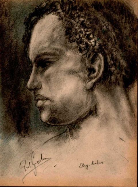Zeichnungen mit dem Titel "Elagabalus" von Paul Gosselin, Original-Kunstwerk