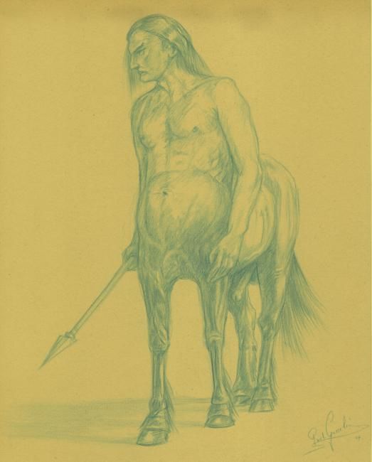 Dessin intitulée "Centaur" par Paul Gosselin, Œuvre d'art originale, Autre