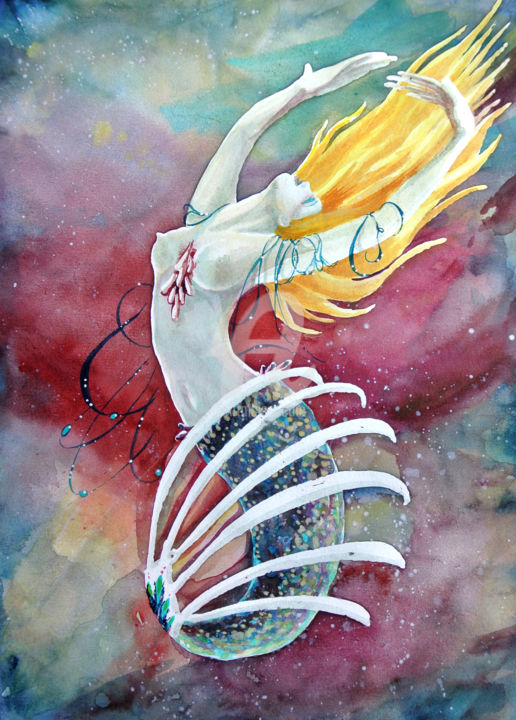 Painting titled "venus du chaos" by Pauline Clair, Original Artwork