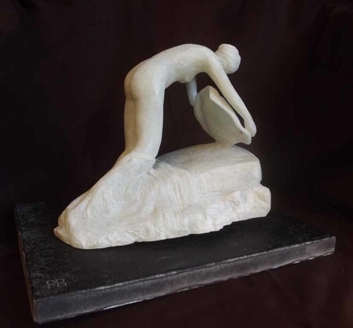 Rzeźba zatytułowany „L'éveil” autorstwa Pauline Balland, Oryginalna praca, Kamień