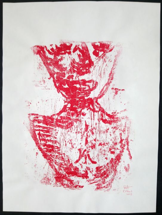 Incisioni, stampe intitolato "Bruit sourd (série)" da Pauline Pilard, Opera d'arte originale, Litografia
