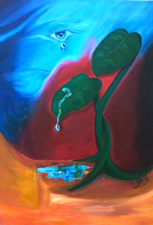 Painting titled "esperanca-ii.jpg" by Paulo Cesar Biral Mendes, Original Artwork, Acrylic