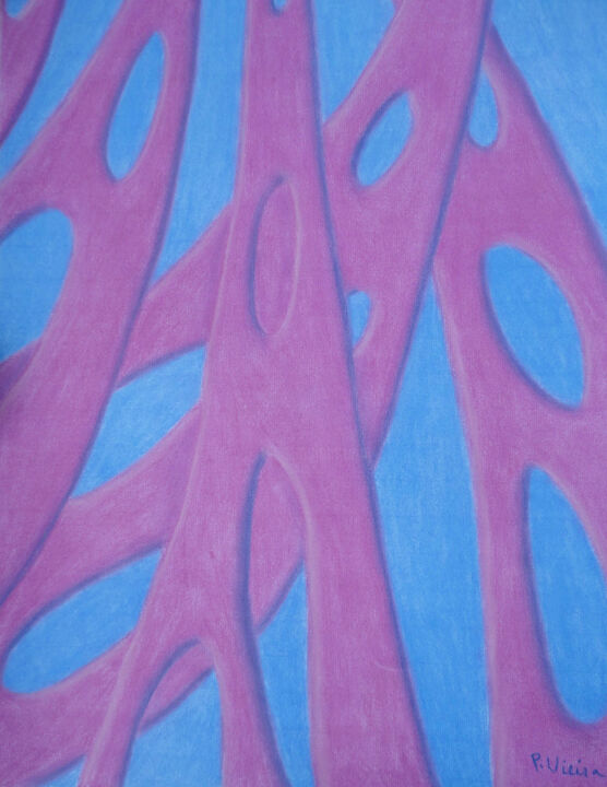 Desenho intitulada "Trama" por Paulo H Vieira, Obras de arte originais, Pastel