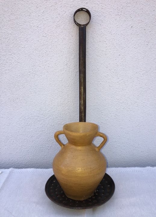 Escultura intitulada "Azeite" por Paulo Barbosa, Obras de arte originais, Argila