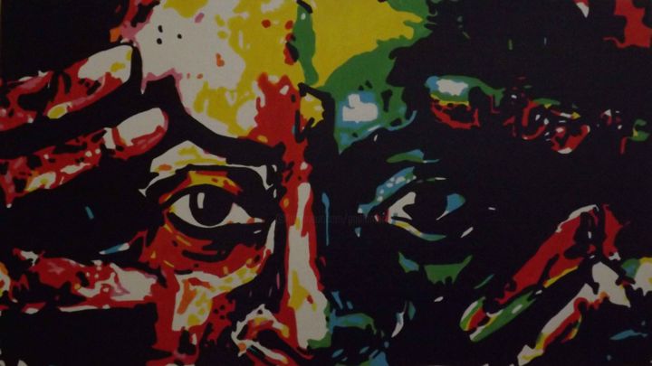 Malarstwo zatytułowany „Miles Davis” autorstwa Paulo Martin, Oryginalna praca, Akryl