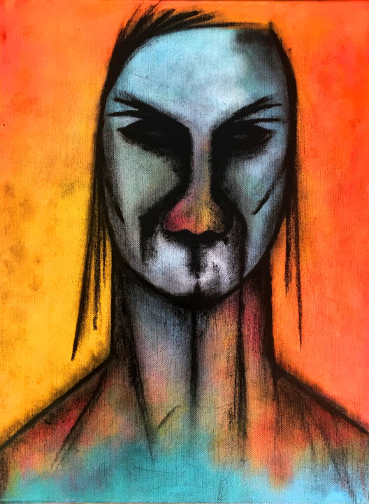 Peinture intitulée "Aborigene" par Paulo Themudo, Œuvre d'art originale, Acrylique