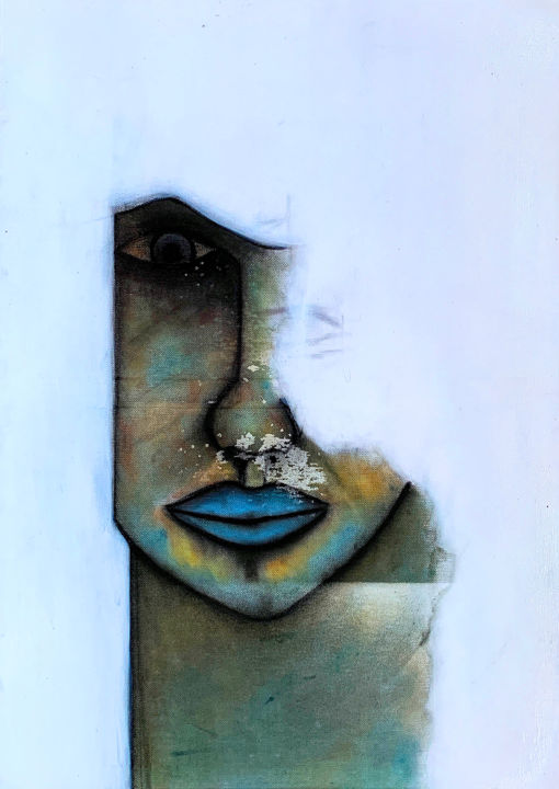 Painting titled "Fragmentação" by Paulo Themudo, Original Artwork, Acrylic