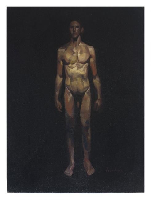 Malerei mit dem Titel "Standing figure" von Paul Painting, Original-Kunstwerk