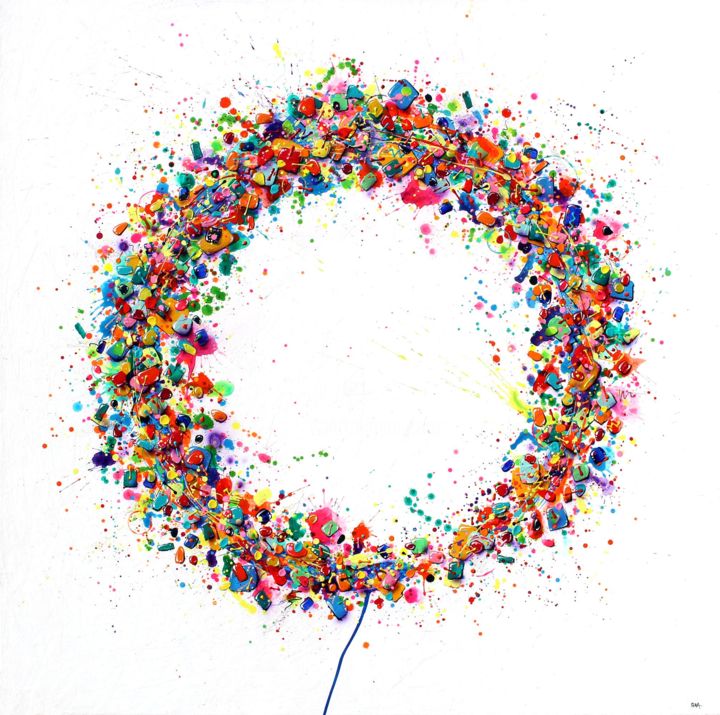 Peinture intitulée "Wheel of time" par Paul Picka, Œuvre d'art originale, Acrylique Monté sur Châssis