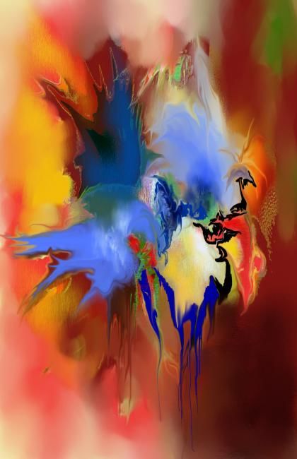 Digital Arts titled "L'oiseau du paradis" by Paul Surdulescu, Original Artwork