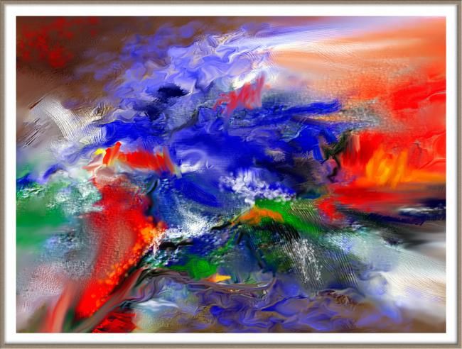 Digitale Kunst mit dem Titel "Eruption" von Paul Surdulescu, Original-Kunstwerk