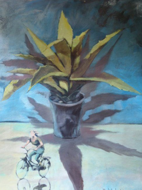 Painting titled "cactus" by Paulus Hoffman, Original Artwork, Oil