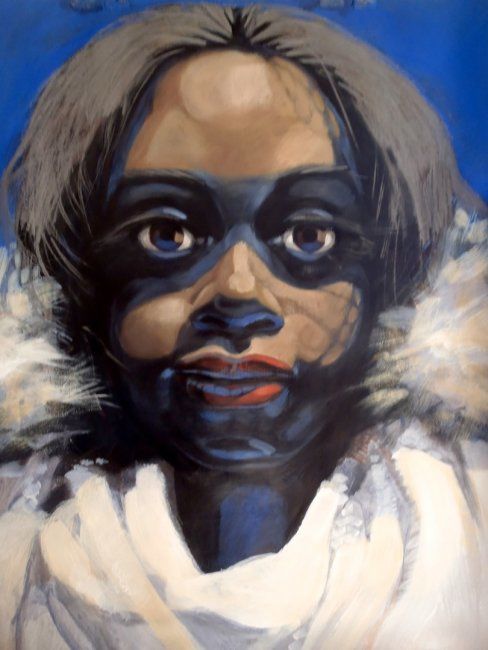 Painting titled "girl mannequin" by Paulus Hoffman, Original Artwork, Oil