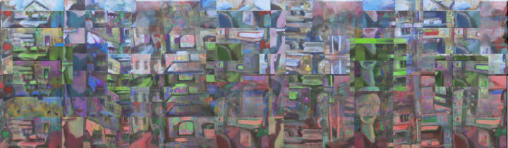 Arts numériques intitulée "mur-sur-village" par Paulyvalent (Paul Elie), Œuvre d'art originale