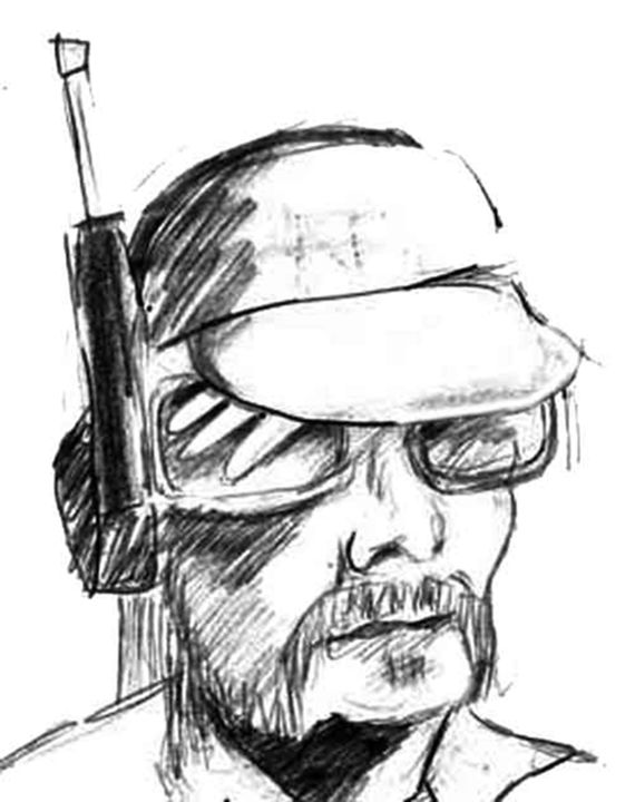 Drawing titled "moustache" by Paulyvalent (Paul Elie), Original Artwork