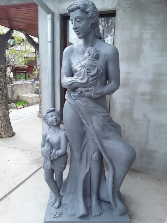 Sculpture intitulée "Мама" par Pavel Ambul, Œuvre d'art originale, Béton
