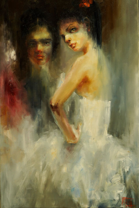 Painting titled "ballet  3" by Pavel Filin, Original Artwork, Oil