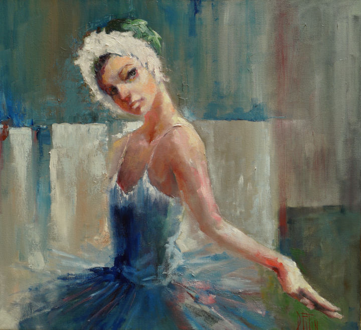 Painting titled "balerina" by Pavel Filin, Original Artwork, Oil