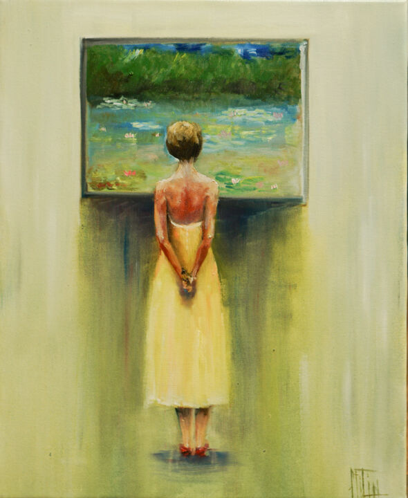 Peinture intitulée "Claude Monet - Wate…" par Pavel Filin, Œuvre d'art originale, Huile