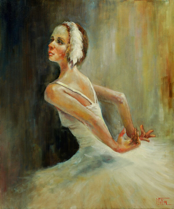 Painting titled "Efface" by Pavel Filin, Original Artwork, Oil Mounted on Wood Stretcher frame