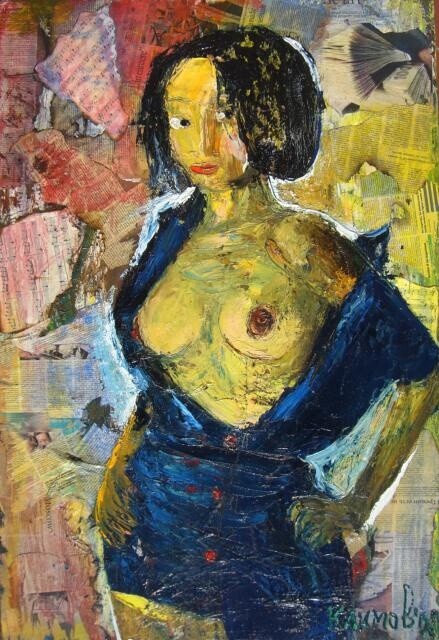 Painting titled "nude" by Pavel Klimov, Original Artwork, Oil