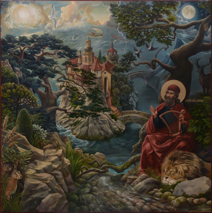 Pintura intitulada "Thanksgiving psalm" por Pavel Korzukhin, Obras de arte originais, Óleo