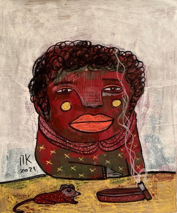Peinture intitulée "Quarantine. Second…" par Pavel Kuragin, Œuvre d'art originale, Acrylique