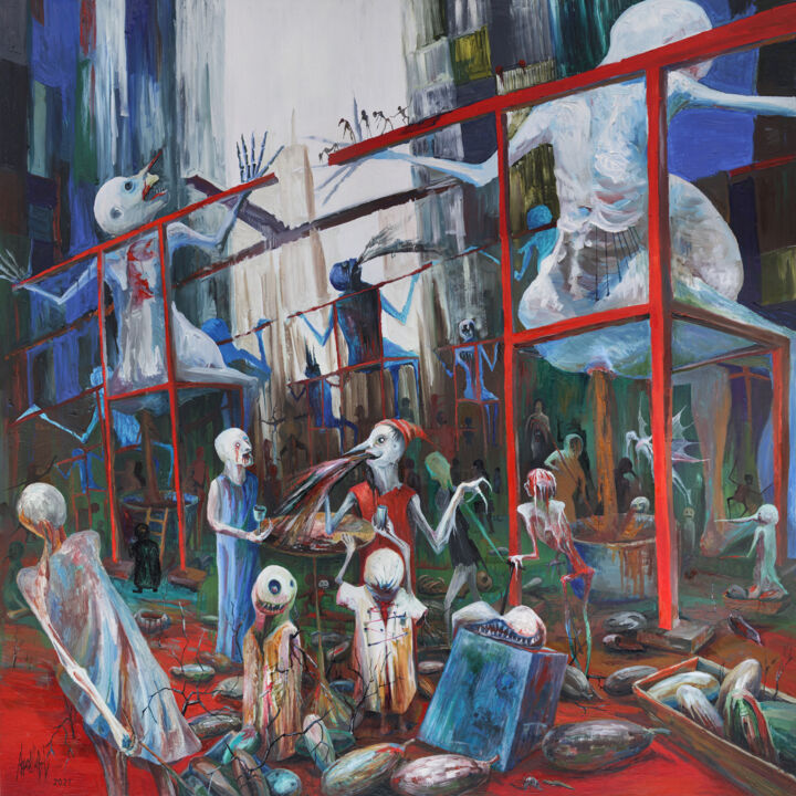 Peinture intitulée "Philosophical revolt" par Pavel Lyakhov, Œuvre d'art originale, Huile