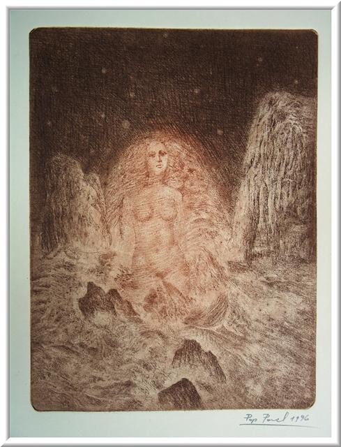 Рисунок под названием ""Aphrodite birth"" - Pavel Pop, Подлинное произведение искусства, Другой