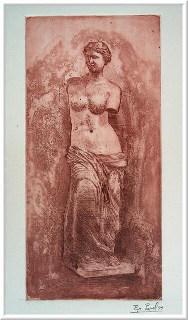 Drawing titled ""Aphrodite"" by Pavel Pop, Original Artwork, Other