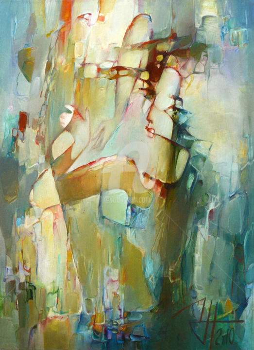 Картина под названием "Muse.  89-65-2013-d…" - Павел Шамыкаев, Подлинное произведение искусства, Масло