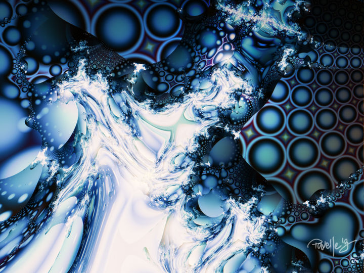 Digital Arts titled "Breakwater - 16" x…" by Jim Pavelle, Original Artwork, 2D Digital Work