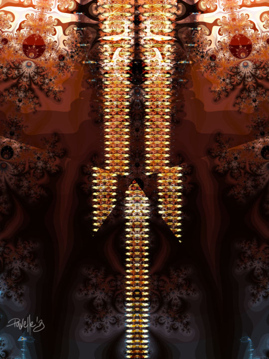 Digital Arts titled "Monastery Staircase" by Jim Pavelle, Original Artwork, 2D Digital Work